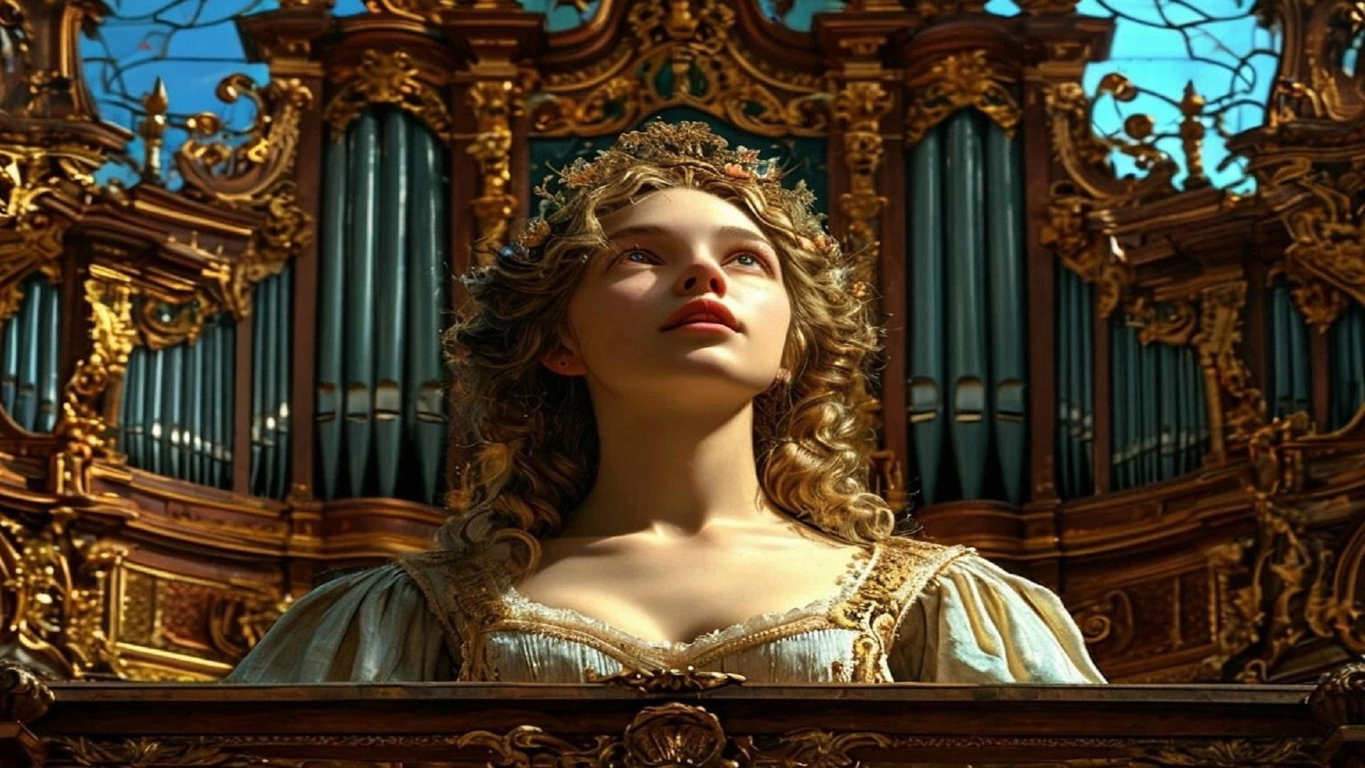 Орган при свечах. Ave Maria в соборе